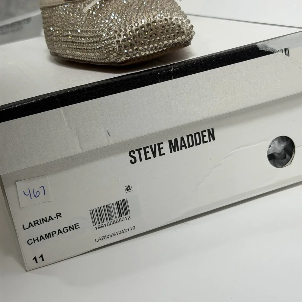 STEVE MADDEN Size-11 Womens Larina-R Heels- Champagne